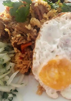 Una foto de Arroz con Carne de Res a lo Carmelita