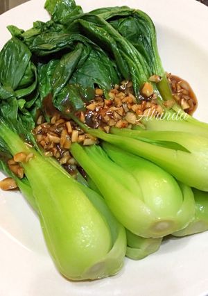 Foto resep Pokcoy Siram Bawang Putih / Pakcoy Siram Saos Tiram