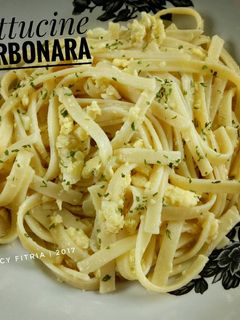Foto resep Fettucine Carbonara Ekonomis (pr_pasta)
