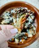 Chips de alcachofa con parmesano
