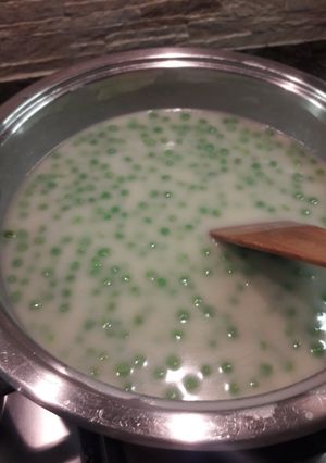 Gluténmentes zöldborsófőzelék recept fotója