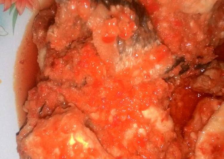 Gabus asin balado