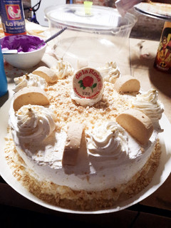 Una foto de Pastel de tres leches de mazapán