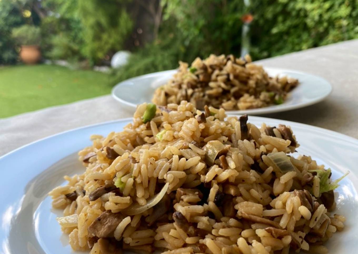 Arroz con champiñones