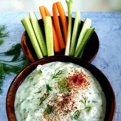 A picture of TZATZIKI (Cucumber Yogurt Dip).