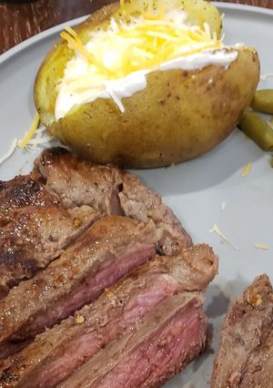 A picture of Cheating baked potatoes.