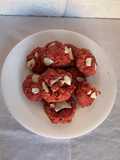 Cookies red velvet con harina de almendras y avena 🍪