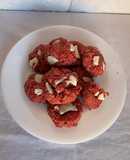 Cookies red velvet con harina de almendras y avena 🍪