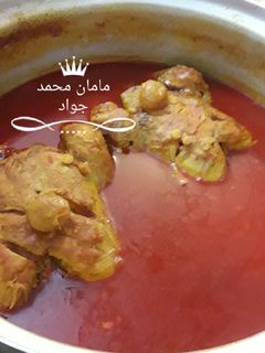 عکسی از دستور خورشت مرغ شکم پر عربی