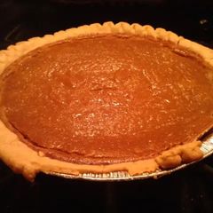 A picture of Fresh pumpkin pie.