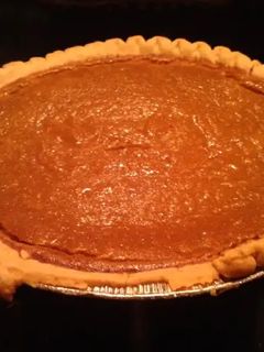 A picture of Fresh pumpkin pie.