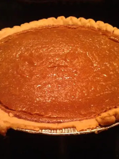 A picture of Fresh pumpkin pie.