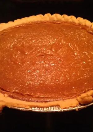 A picture of Fresh pumpkin pie.