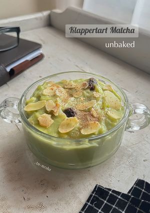 Foto resep Klappertart Matcha (unbaked)