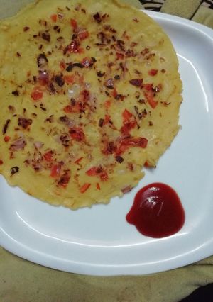 A picture of Suji potato Utpam.