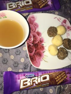 صورة لوصفة حلى جوز الهند والسميد المحمص