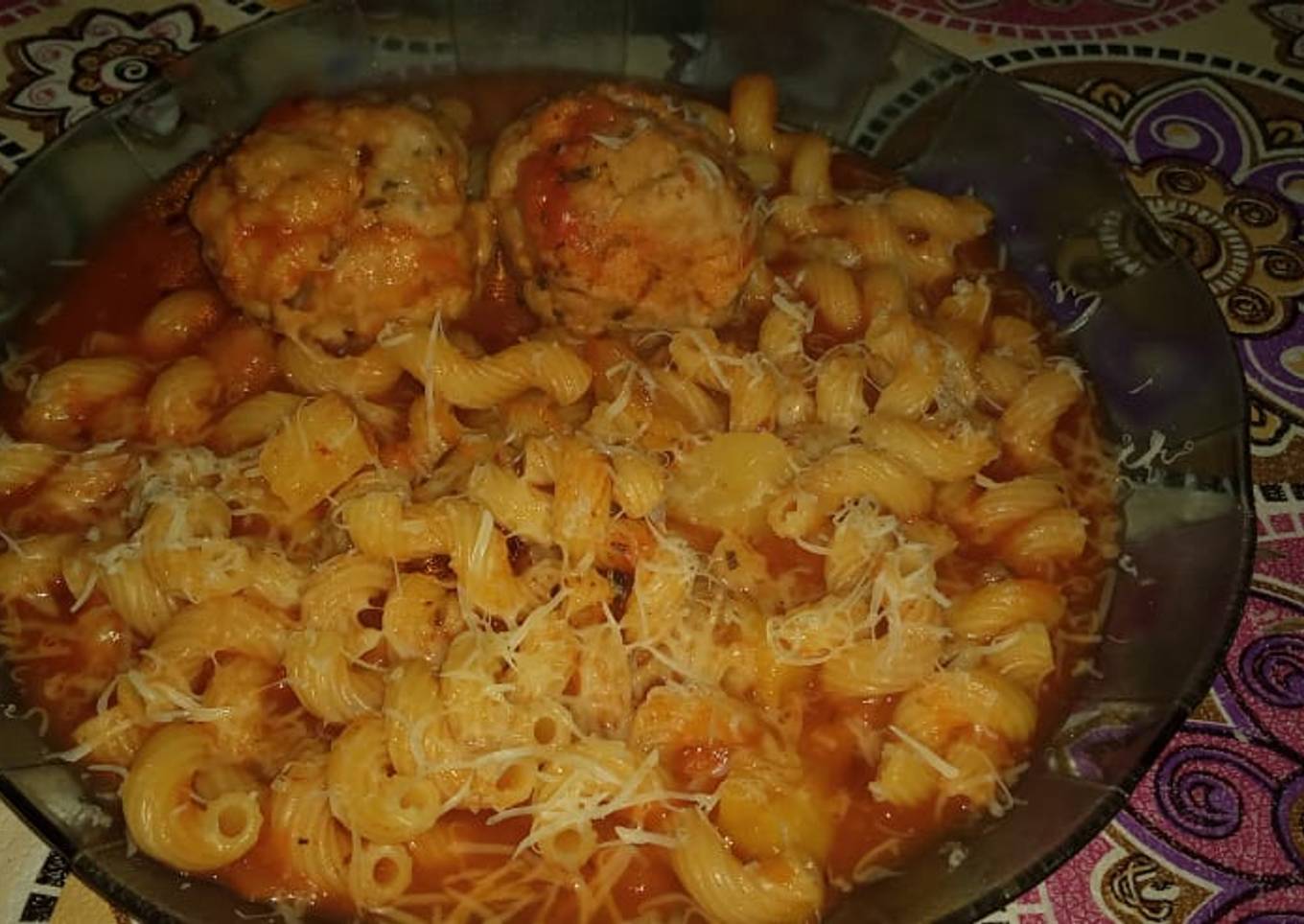 Guiso de Fideos Anti Frío con Albondigas de Cerdo 😀😋