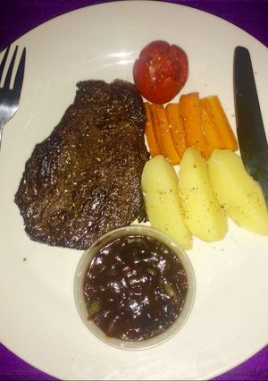 Foto resep Steak saus barbeque simple