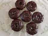 Donitas de chocolate oscuro