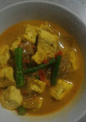 Foto resep Sayur lodeh kuning krecek tahu kacang panjang
