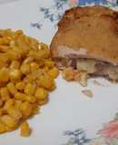 Contramuslos de pollo rellenos, en airfryer