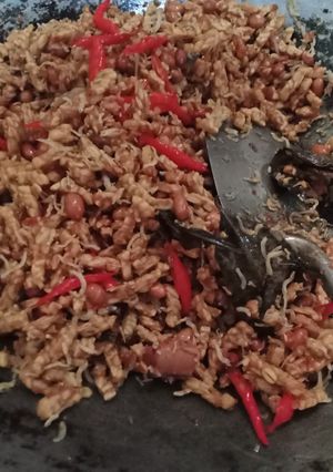 Foto resep Kering teri tempe kacang