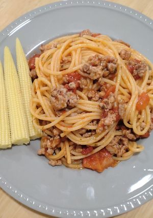 肉醬義大利麵（簡易版） 的食譜成品照片