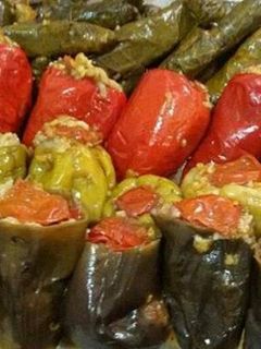 صورة لوصفة محشي كسيد(باذنجان مجفف وفليفله)