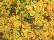 A picture of green beans fried rice