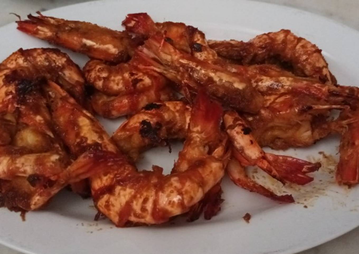 Udang bakar madu teflon