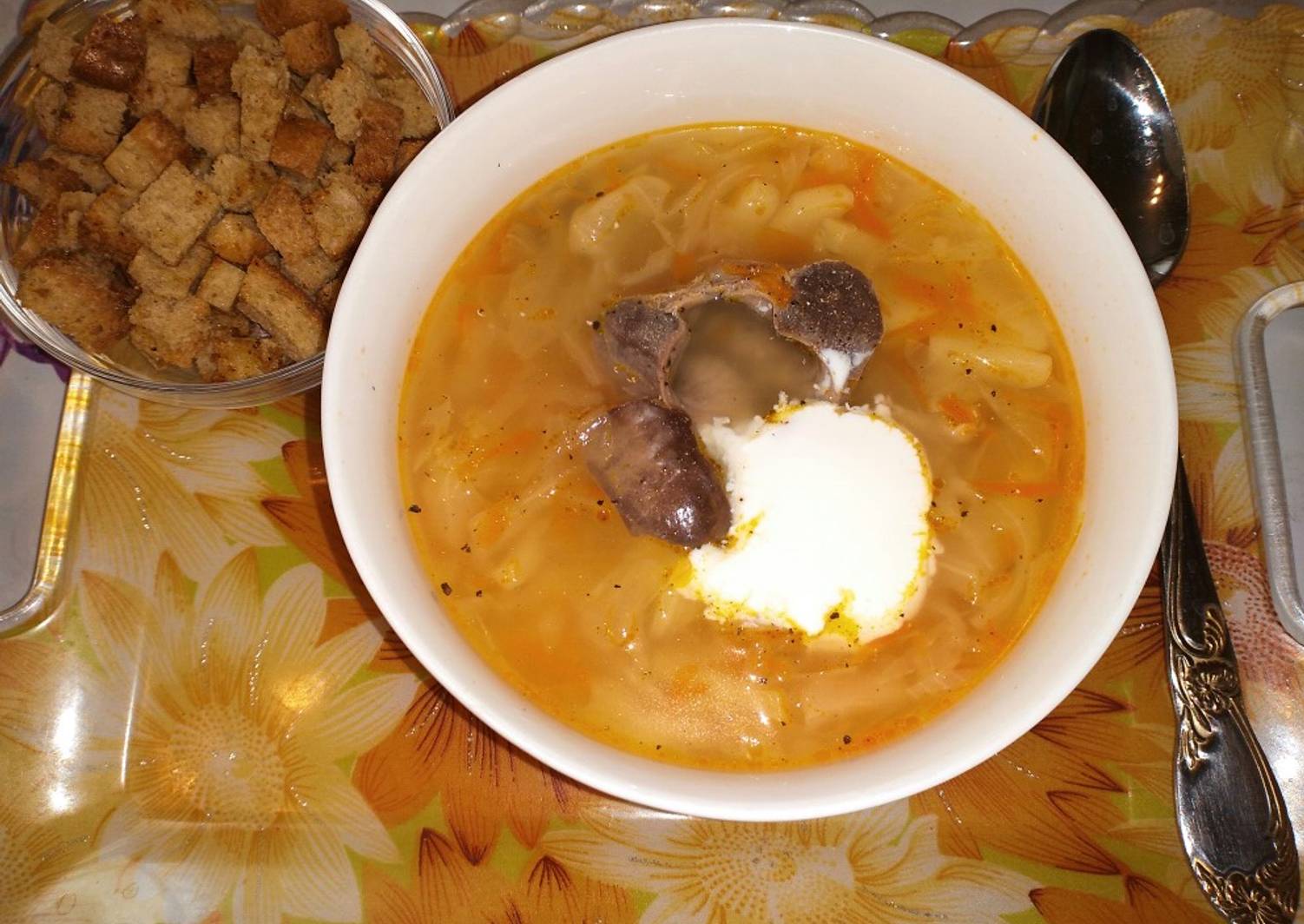 Суп с печенью куриной рецепт с фото пошагово