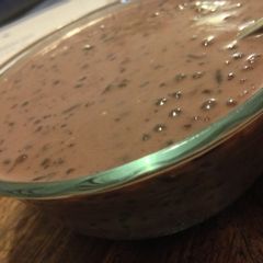 A picture of Black Glutinous Rice Dessert.
