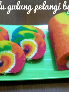 Foto resep Bolu gulung pelangi