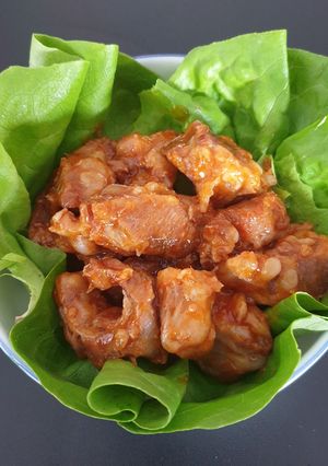 A picture of Sweet and sour soft bone pork ribs.
