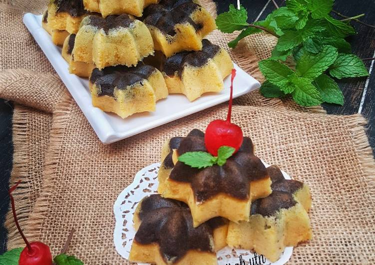 Bolu Kukus Labu Kuning  Lapis Coklat