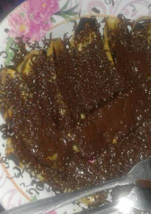 Foto resep Pisang Bakar Teflon Sederhana (Rasa Coklat)