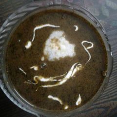 Black chana with spinach soup A picture of Black chana with spinach soup.