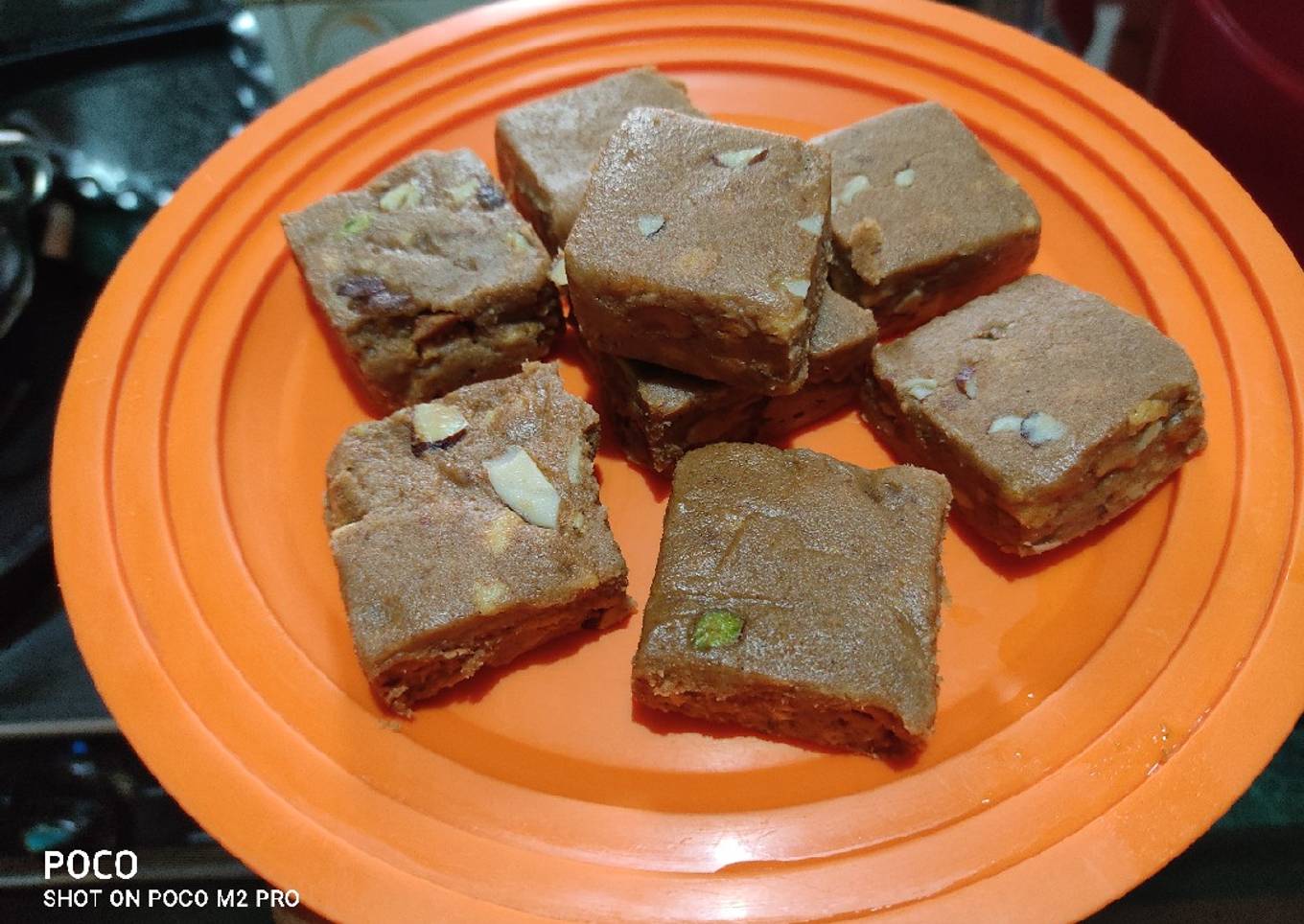 Whole wheat flour burfi