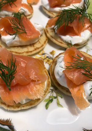 Foto di Blinis al salmone
