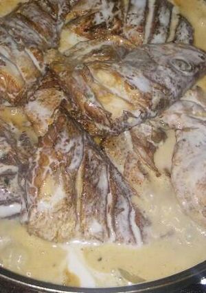 Una foto de Pargo Rojo con leche de coco