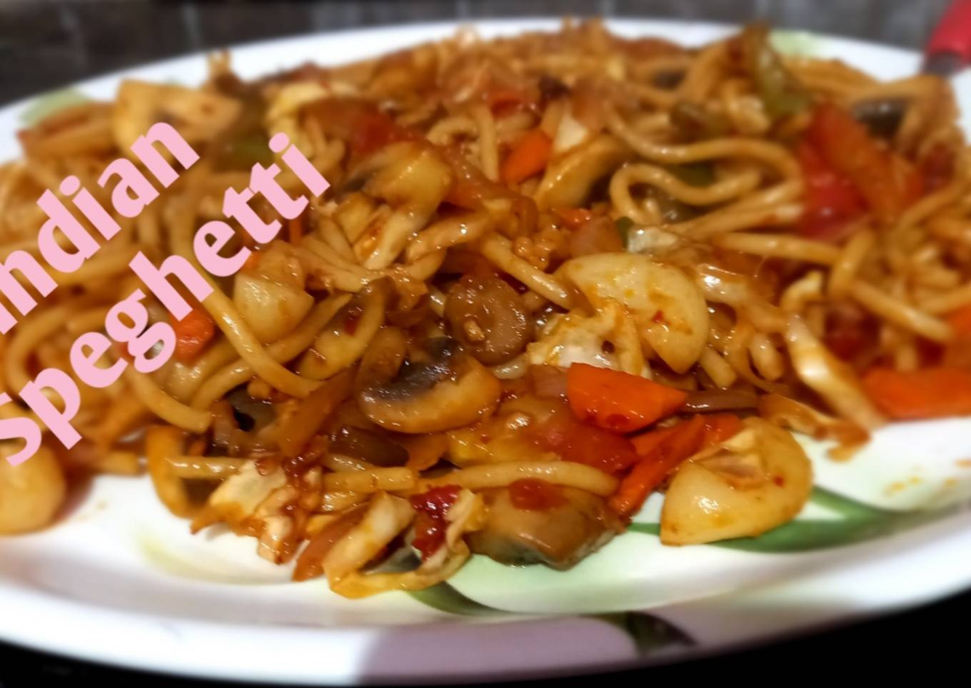Spaghetti Pasta in Indian Style