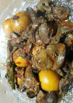 Foto resep Hati dan telur ayam bumbu rujak