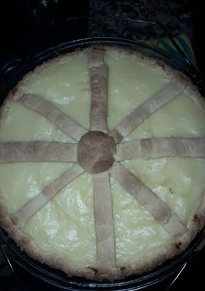 Una foto de Tarta de crema pastelera