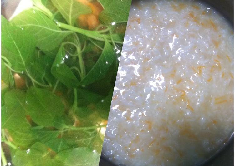  Resep  MPASI  Bubur tengiri sayur  bening bayam  oleh Mbak 