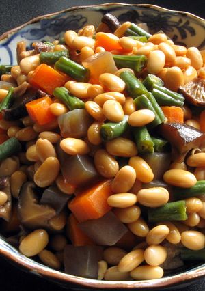 A picture of Simmered Soy Beans & Vegetables.