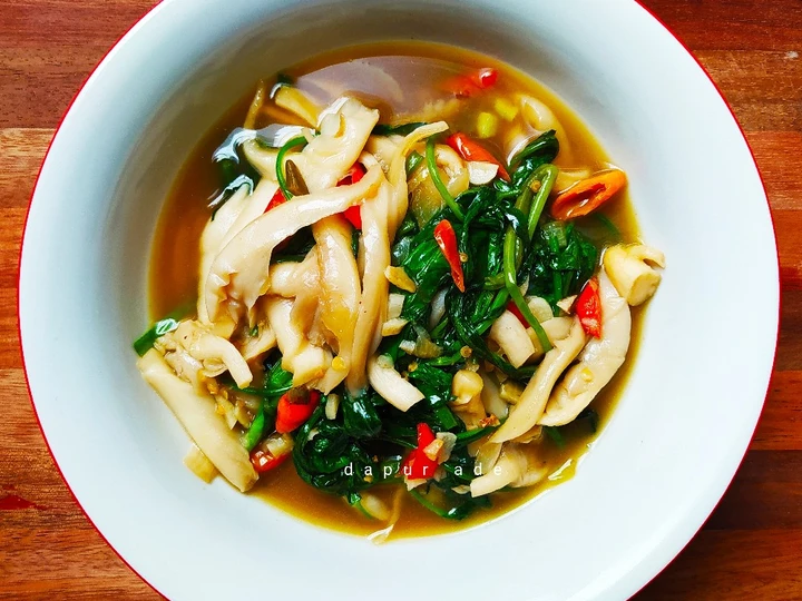 Langkah Gampang Membuat Resep Tumis Jamur Kangkung Saus Tiram yang Enak Banget Anti Ribet, Lezat Sekali