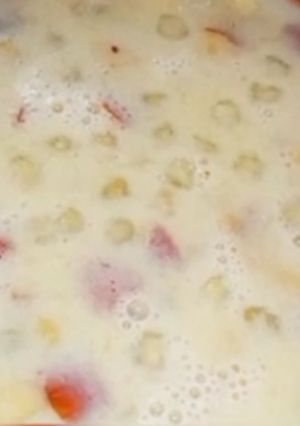 A picture of Sabudana kheer (sago).