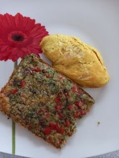 Una foto de Pastel de brócoli con pechuga