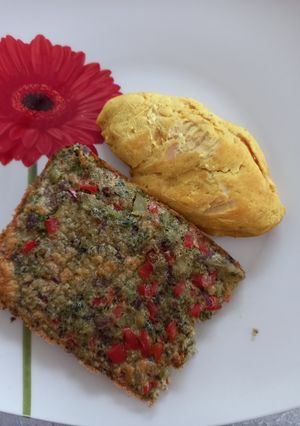 Una foto de Pastel de brócoli con pechuga