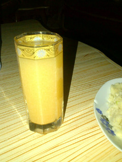 A picture of Cucumber, gingerand carrot juice.